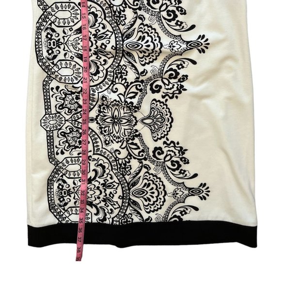 donna morgan white with black pattern dress - Picture 5 of 7